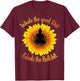 Inhale The Good Shit Exhale the Bullshit Yoga Sunflower T-Shirt - T-Shirt | Maroon