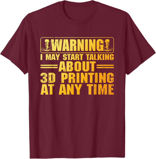 Funny 3D Printer Art Women 3D Printing Worker Lover T-Shirt - T-Shirt | Maroon