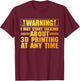 Funny 3D Printer Art Women 3D Printing Worker Lover T-Shirt - T-Shirt | Maroon
