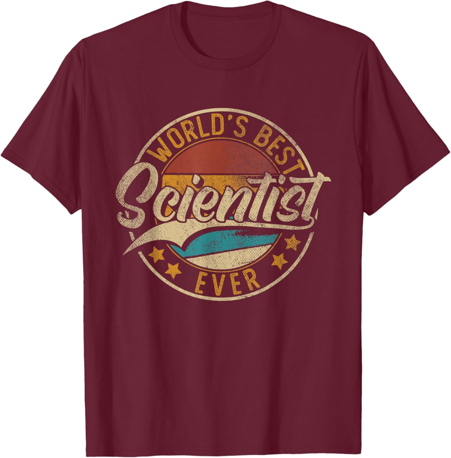 Worlds Best Scientist | Science Teacher T-Shirt - T-Shirt | Maroon
