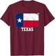 Texas United States Vintage Distressed Flag T Shirt T-Shirt - T-Shirt | Maroon