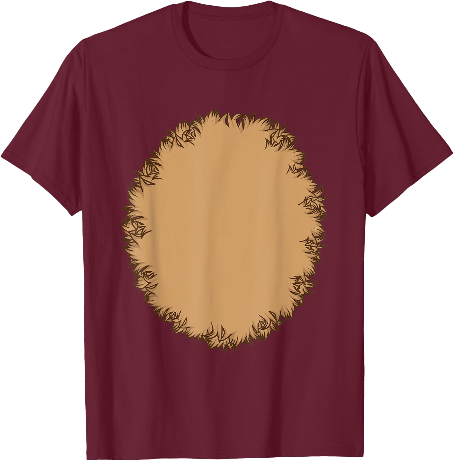 Animal Fur Belly Halloween Costume For Monkey, Bear or Dog Men Women Kids T-Shirt - T-Shirt | Maroon