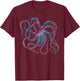 Psychedelic Octopus - Kraken T-Shirt - T-Shirt | Maroon
