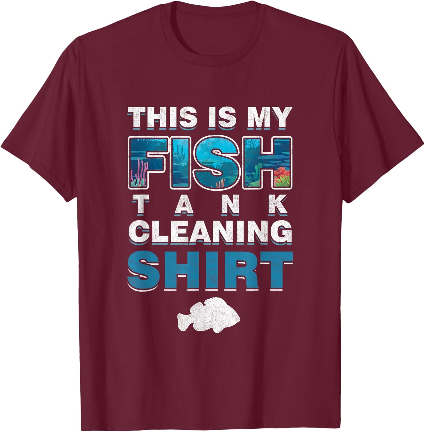 Aquarianer Godlfisch Fischzucht Haustiere -Adults Black Small Modern Short Sleeve Christmas Birthday Fishing Lifestyle Gift T-Shirt - T-Shirt | Maroon