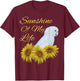 Goffins Cockatoo Parrot Sunshine Sunflower T-Shirt - T-Shirt | Maroon