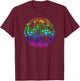 Vintage Disco Ball Retro Gift T-Shirt - T-Shirt | Maroon