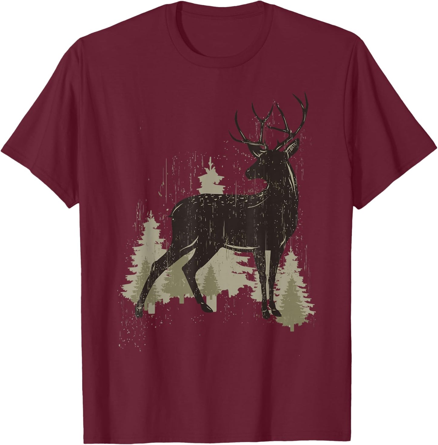Deer Lover Funny - Deer T-Shirt - T-Shirt | Maroon