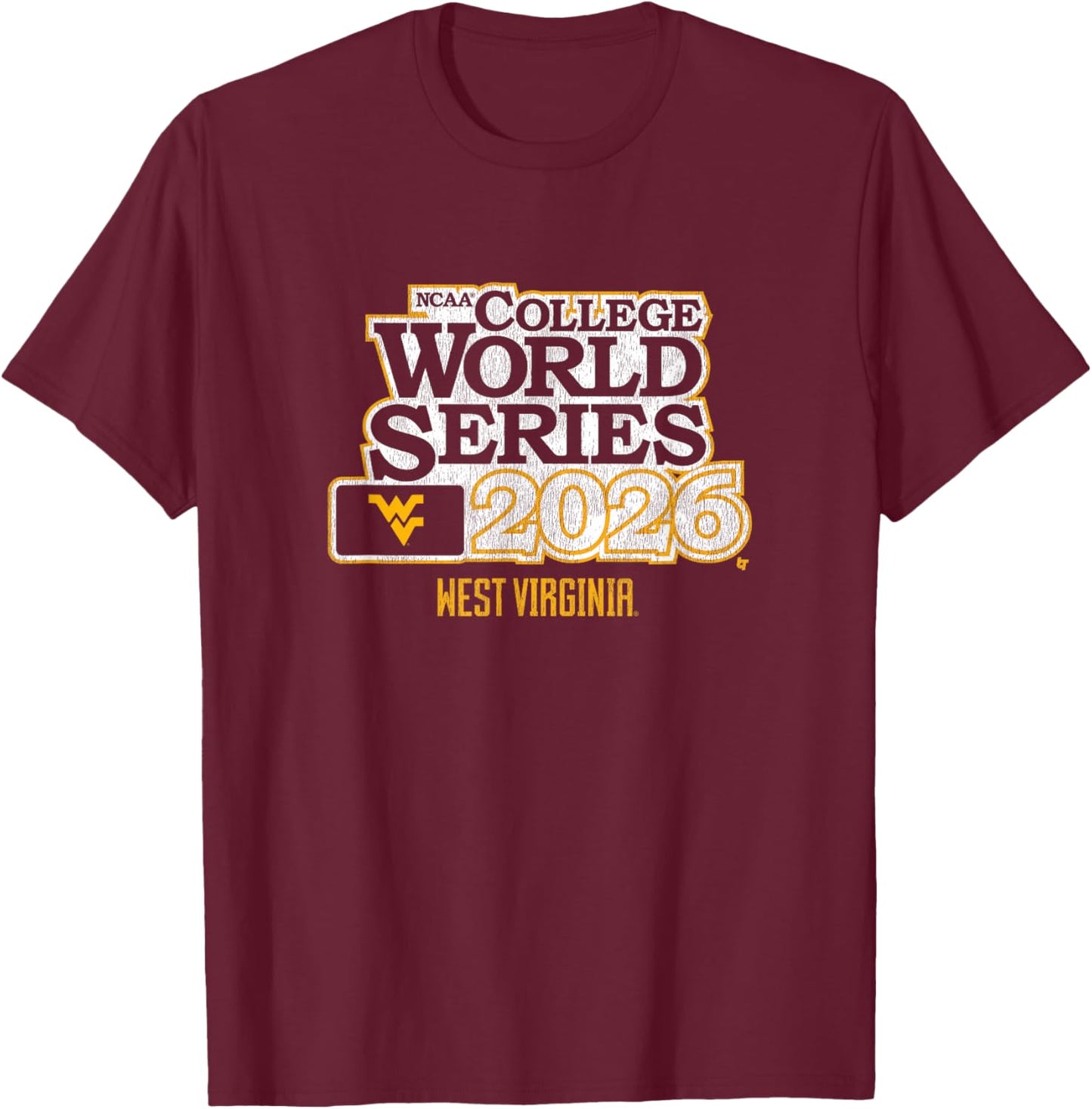 2026 College World Series - West Virginia Baseball T-Shirt - T-Shirt | Maroon