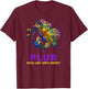 PLUR Butterfly Peace Love Unity Respect EDM House Techno DJ T-Shirt - T-Shirt | Maroon