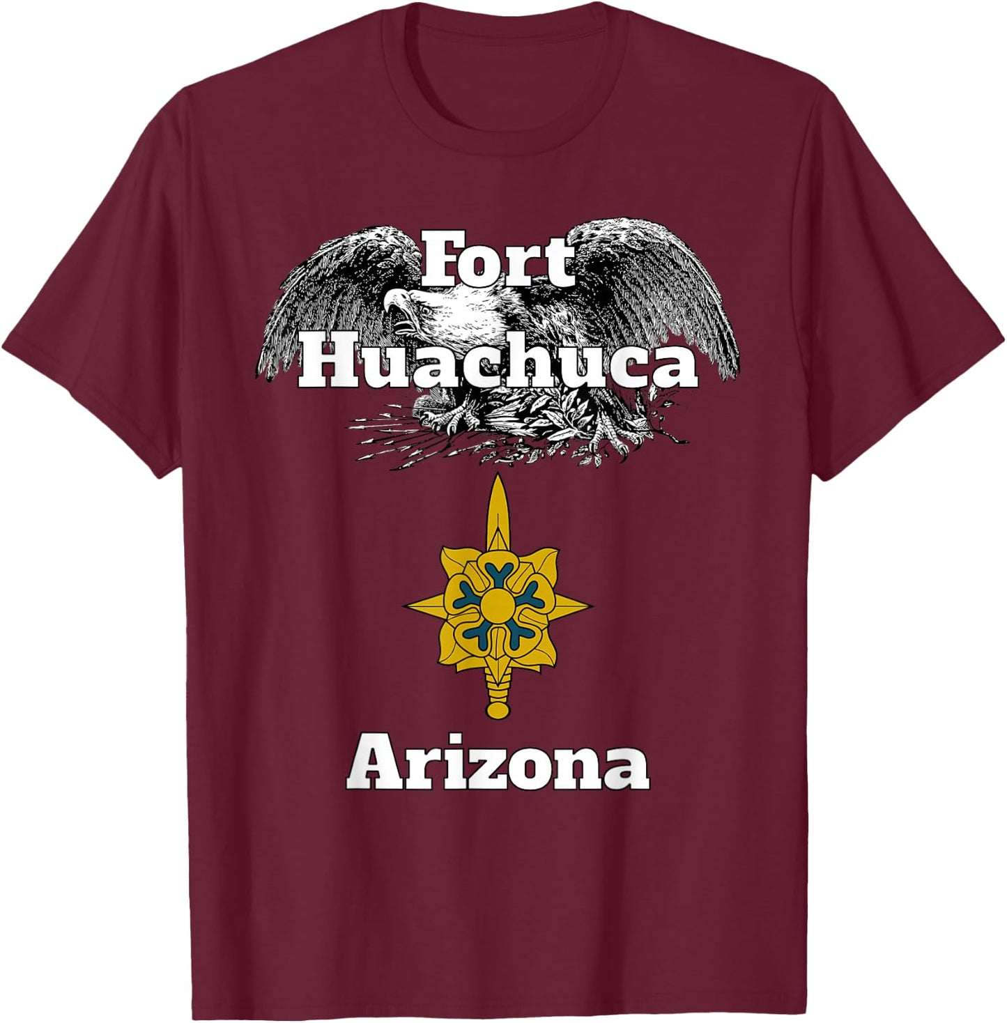 Fort Huachuca Military Intelligence Branch Design design T-Shirt - T-Shirt | Maroon
