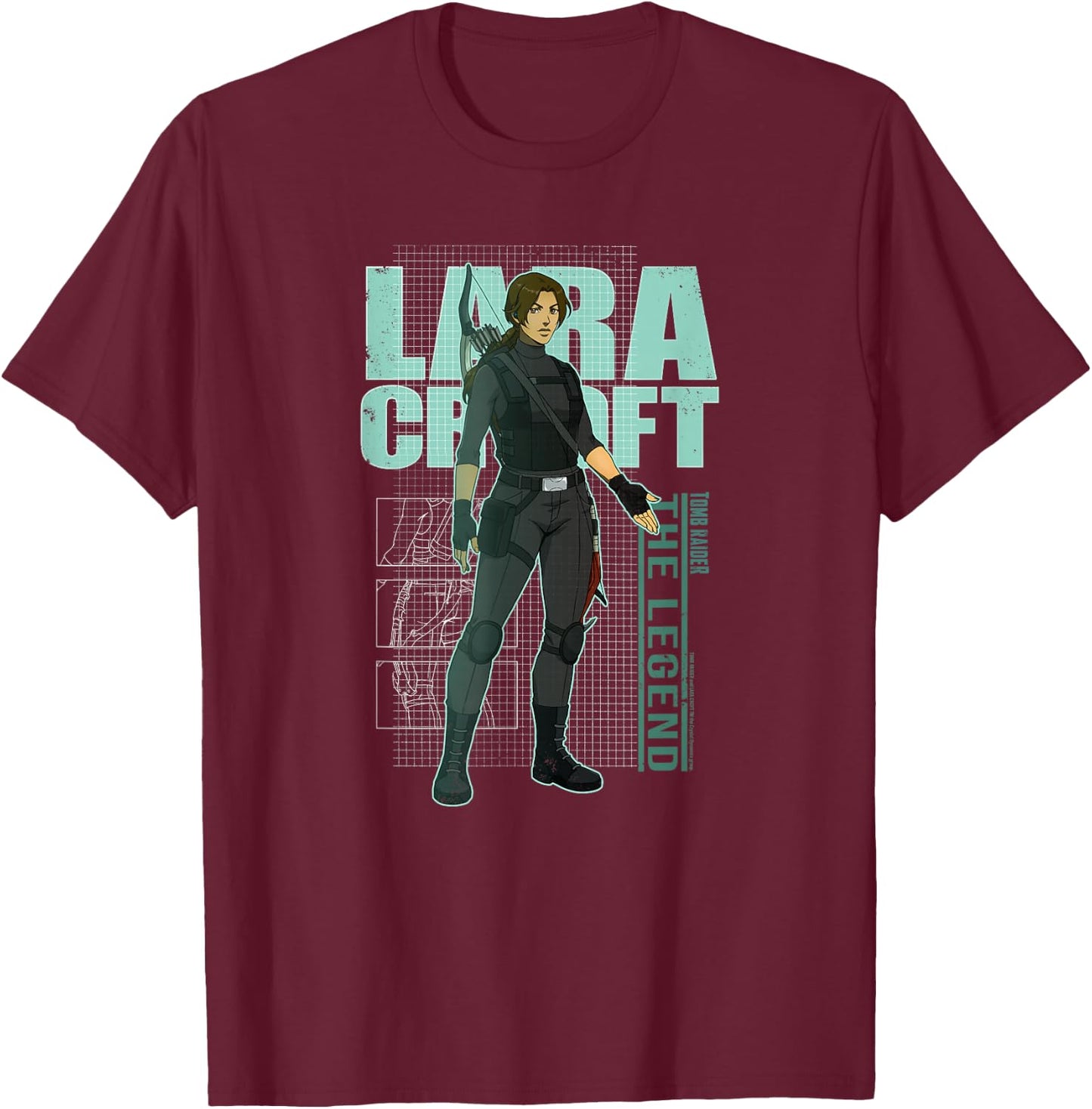 Tomb Raider: The Legend of Lara Croft T-Shirt - T-Shirt | Maroon