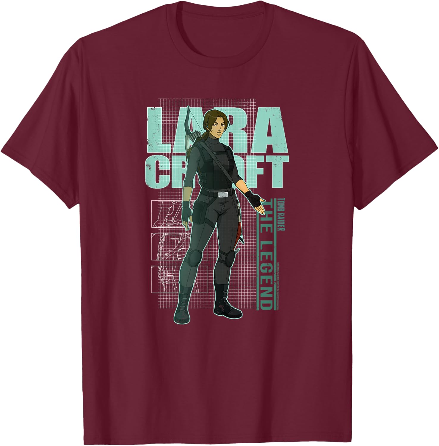 Tomb Raider: The Legend of Lara Croft T-Shirt - T-Shirt | Maroon