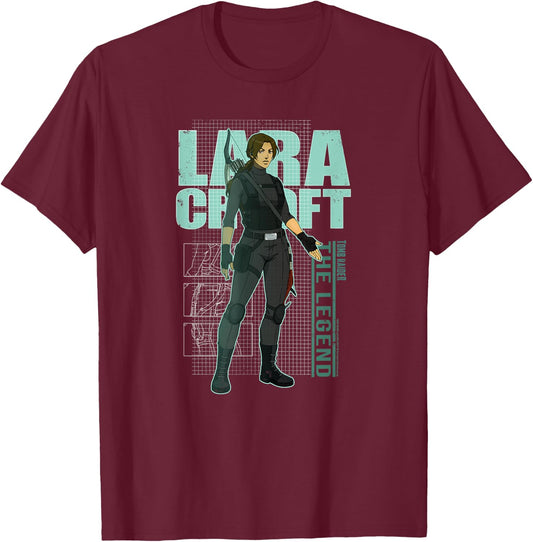 Tomb Raider: The Legend of Lara Croft Key Art T-Shirt - T-Shirt | Maroon