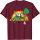 Pot Smoking Leprechaun funny St Patty's Day t T-Shirt - T-Shirt | Maroon