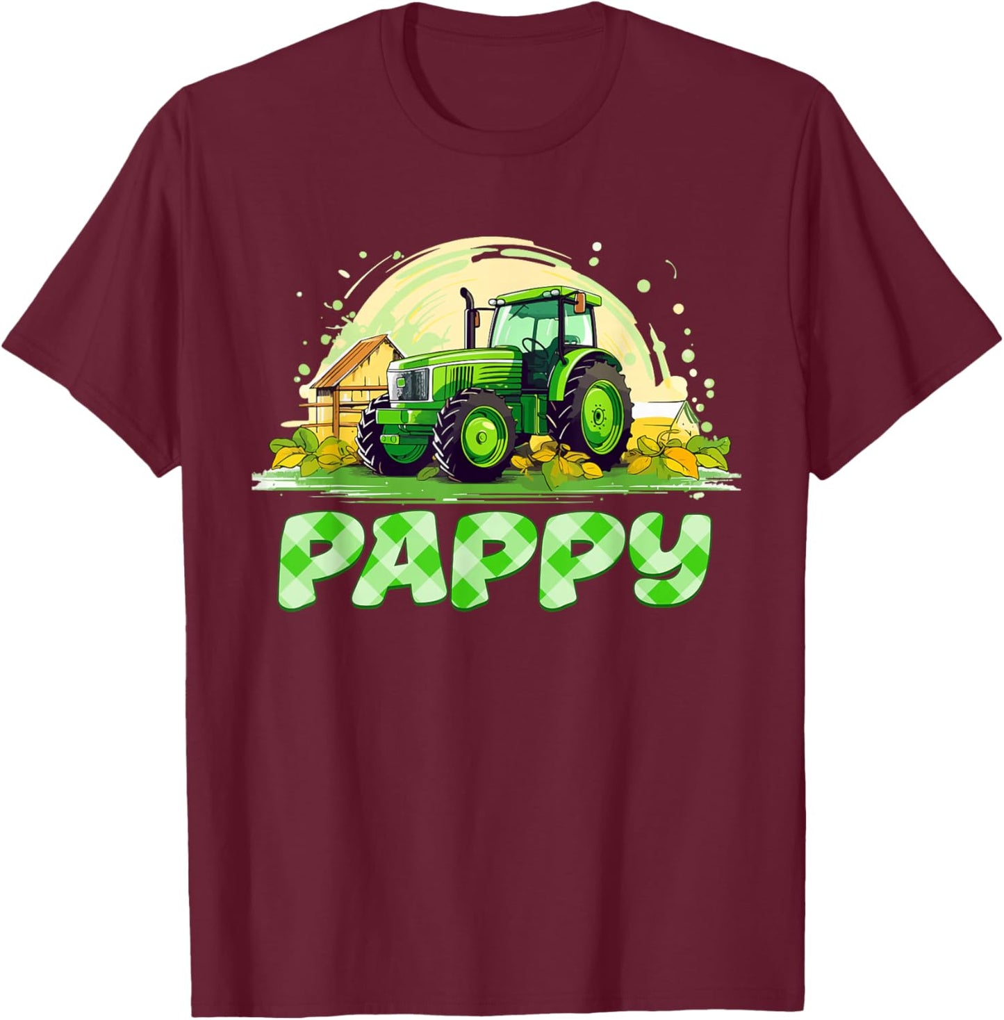 Pappy Family Tractors Farm Trucks T-Shirt - T-Shirt | Maroon