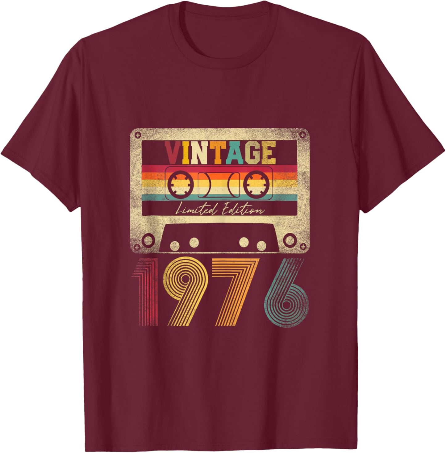 1976 50th Birthday 50 Years Old Limited Edition - Vintage T-Shirt - T-Shirt | Maroon