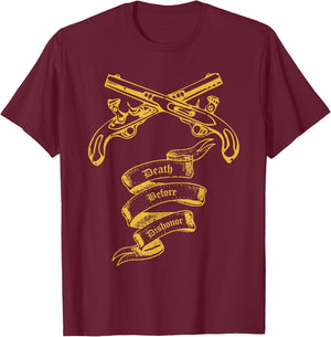 Death before Dishonor Shirt T-Shirt - T-Shirt | Maroon