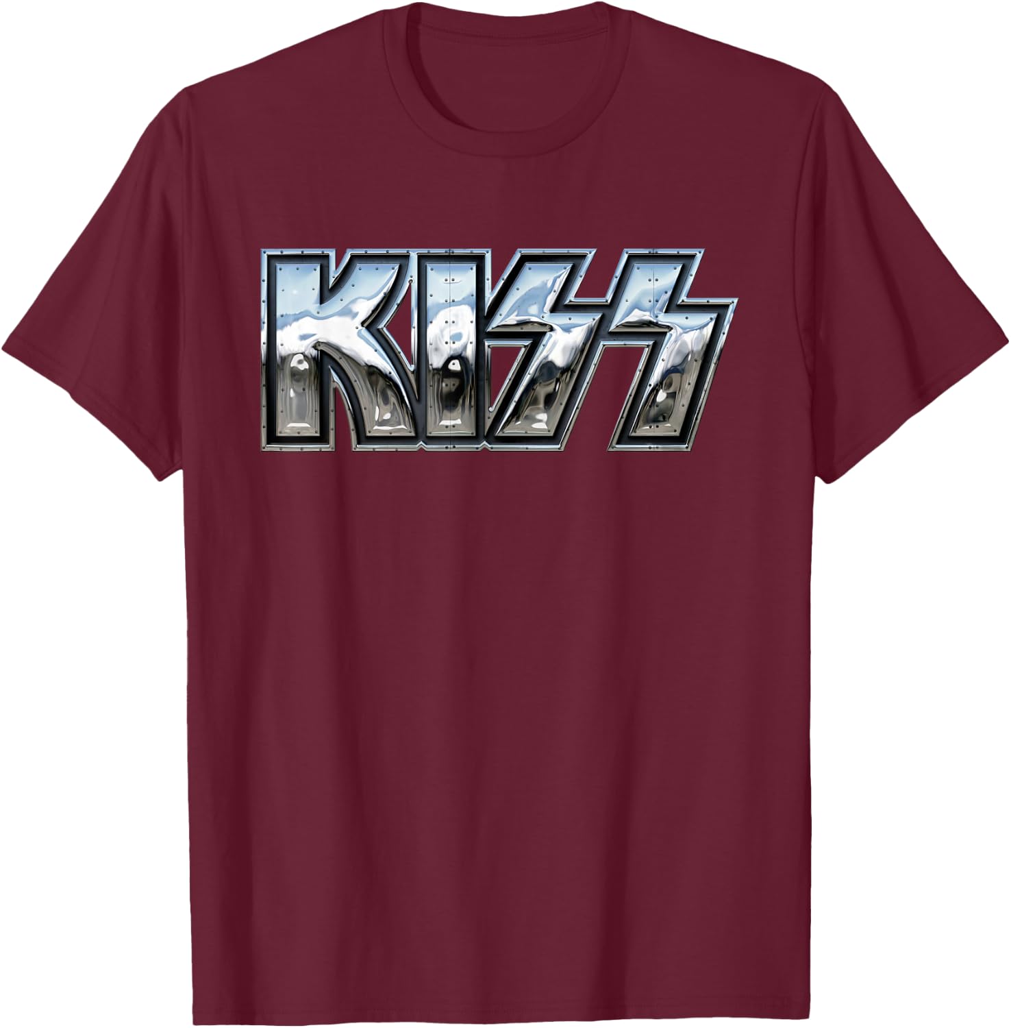 KISS - Chrome T-Shirt - T-Shirt | Maroon