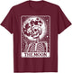 Tarot Card Emo - Occult Gothic The Moon T-Shirt - T-Shirt | Maroon