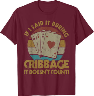 Cribbage Board Game Funny Cribbage Player T-Shirt - T-Shirt | Maroon