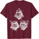 Sacred Heart of Jesus and Immaculate Heart of Mary Joseph 3W T-Shirt - T-Shirt | Maroon
