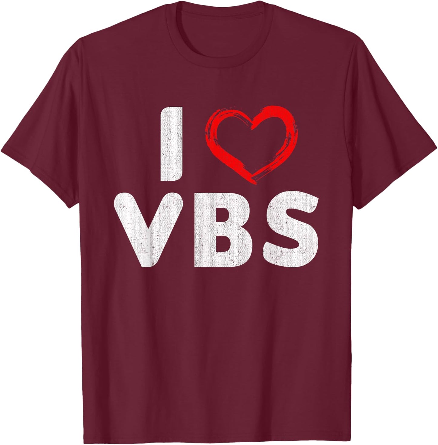 VBS I love Vacation Bible School Christian Church Shirt T-Shirt - T-Shirt | Maroon