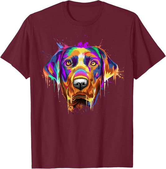 Splash Art Labrador Retriever | Lab Lover Gifts T-Shirt - T-Shirt | Maroon