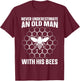 Beekeeping Art Dad Grandpa Bee Apiary Beekeeper T-Shirt - T-Shirt | Maroon