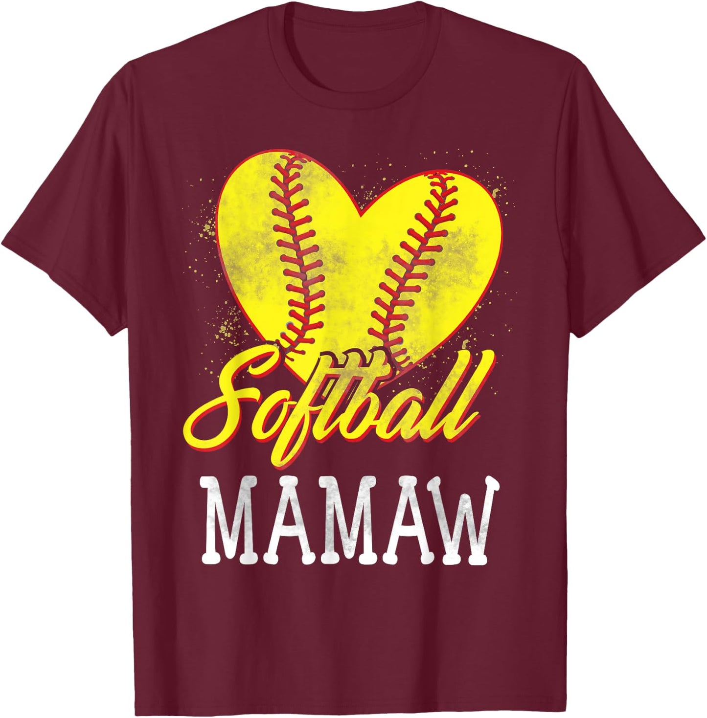 Softball Mamaw Softball Player T-Shirt - T-Shirt | Maroon