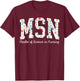 Floral Msn Master Of Science In Nursing MSN Nurse Groovy T-Shirt - T-Shirt | Maroon