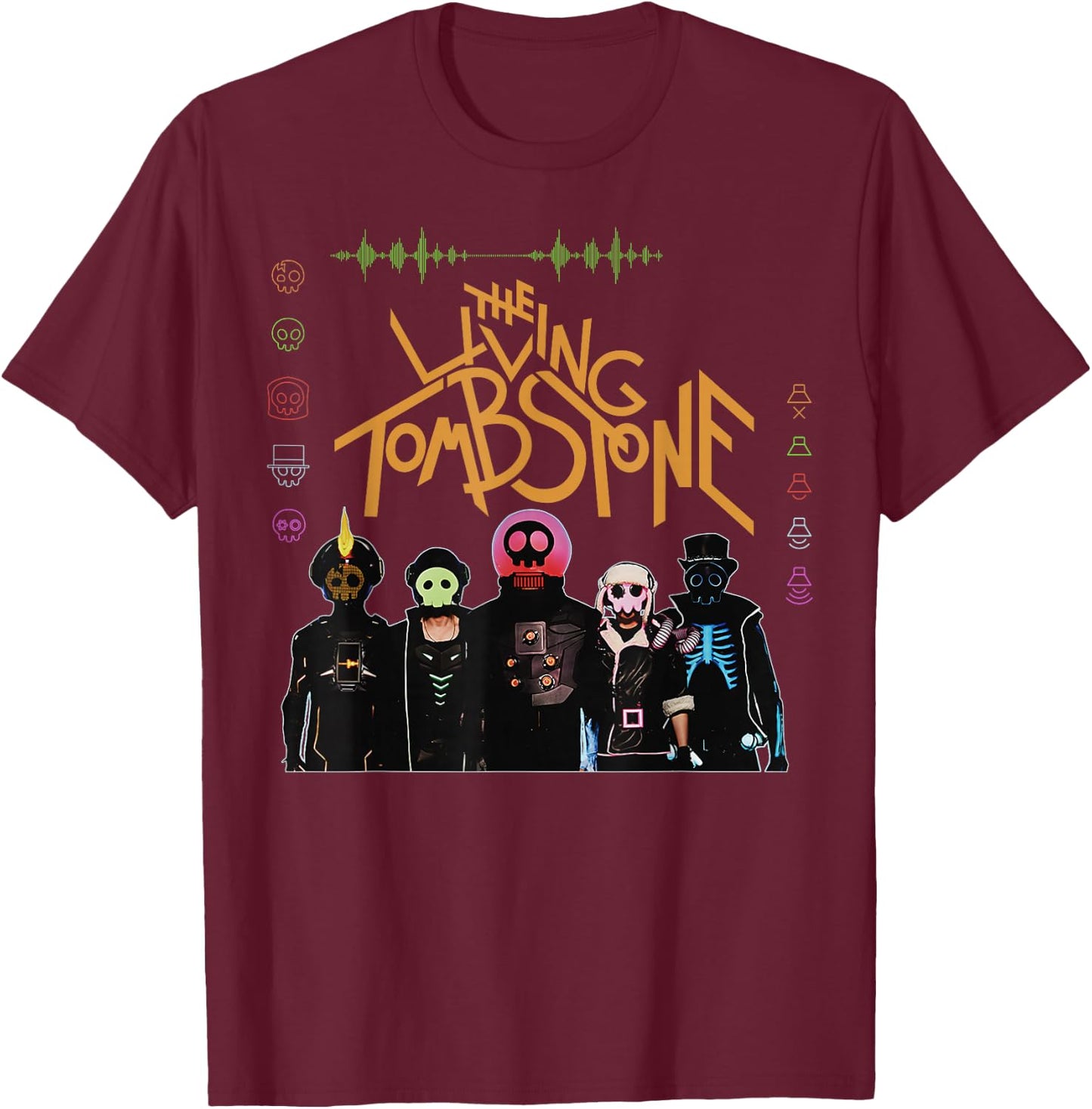 The Living Tombstone Classic Cartoon - Black, Small T-Shirt - T-Shirt | Maroon