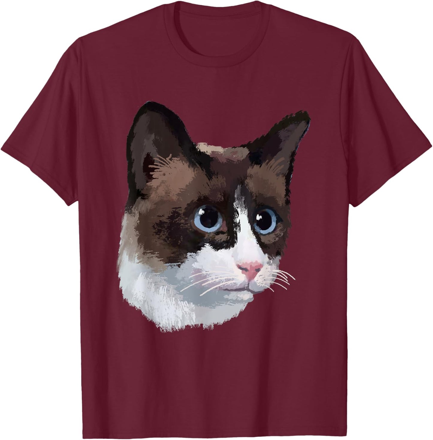 Snowshoe Cat T Shirt Men Women Kids T-Shirt - T-Shirt | Maroon
