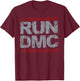 Run DMC Official Grunge Logo T-Shirt - T-Shirt | Maroon
