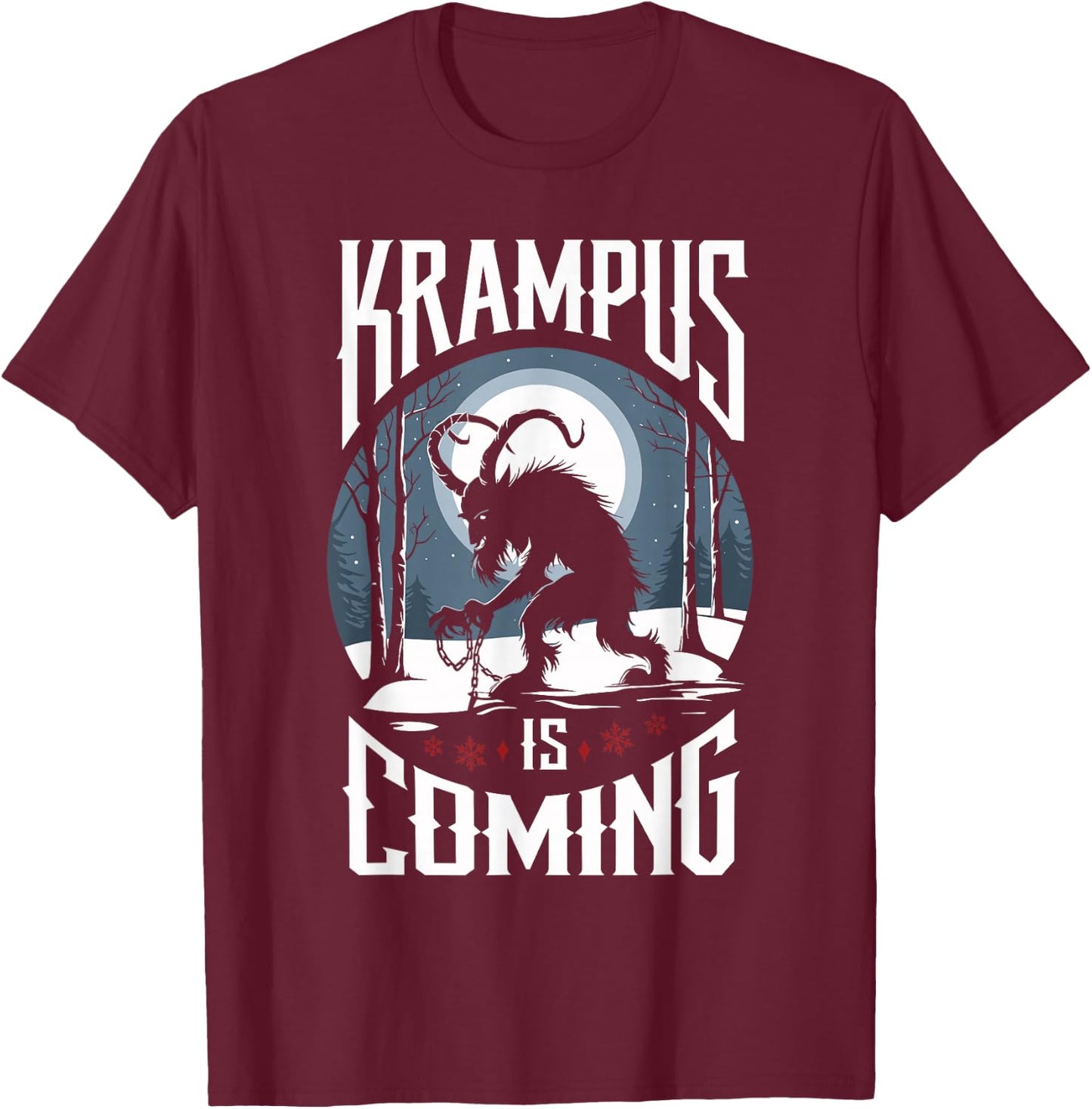Krampusnacht Christmas Monster Krampus Lover Festive Horror T-Shirt - T-Shirt | Maroon
