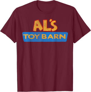 Disney Pixar Toy Story Al's Toy Barn Distressed Logo T-Shirt - T-Shirt | Maroon