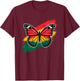 Juneteenth Butterfly Red Yellow Green African Men Women Teen T-Shirt - T-Shirt | Maroon