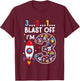 Kids 3 Year Old Astronaut Outer Space Birthday 3rd Birthday Boys T-Shirt - T-Shirt | Maroon