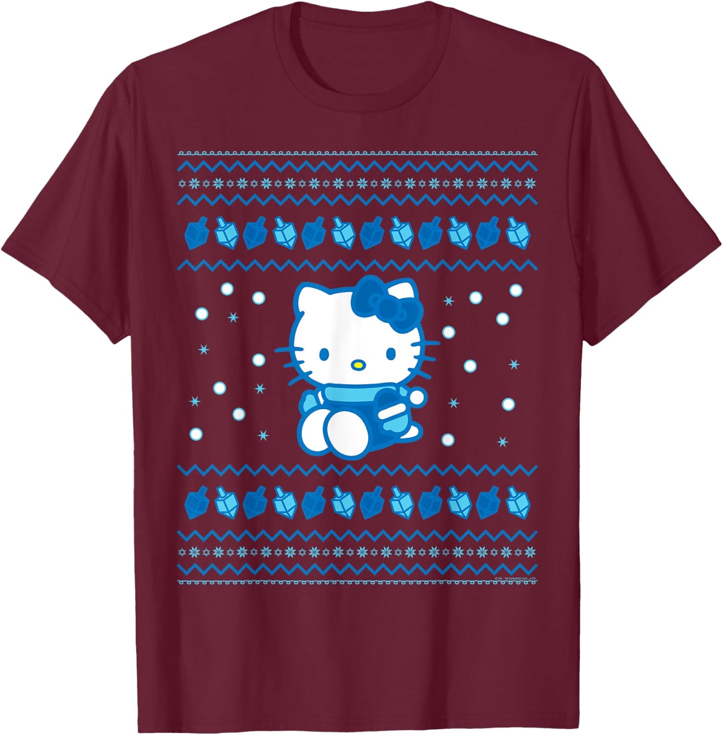 Hello Kitty Hannukah Shirt T-Shirt - T-Shirt | Maroon