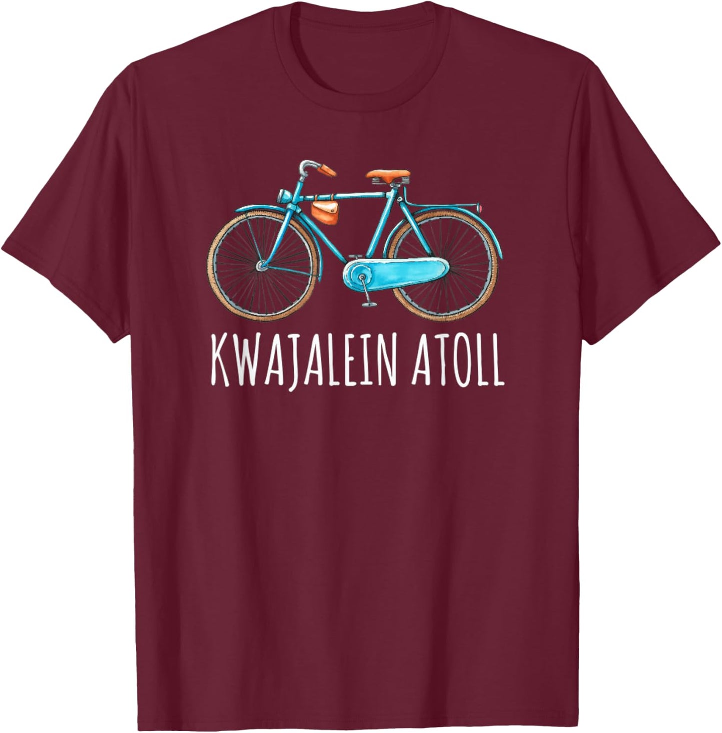 Kwajalein Atoll Shirt Marshall Islands Bicycle Bike T-Shirt - T-Shirt | Maroon