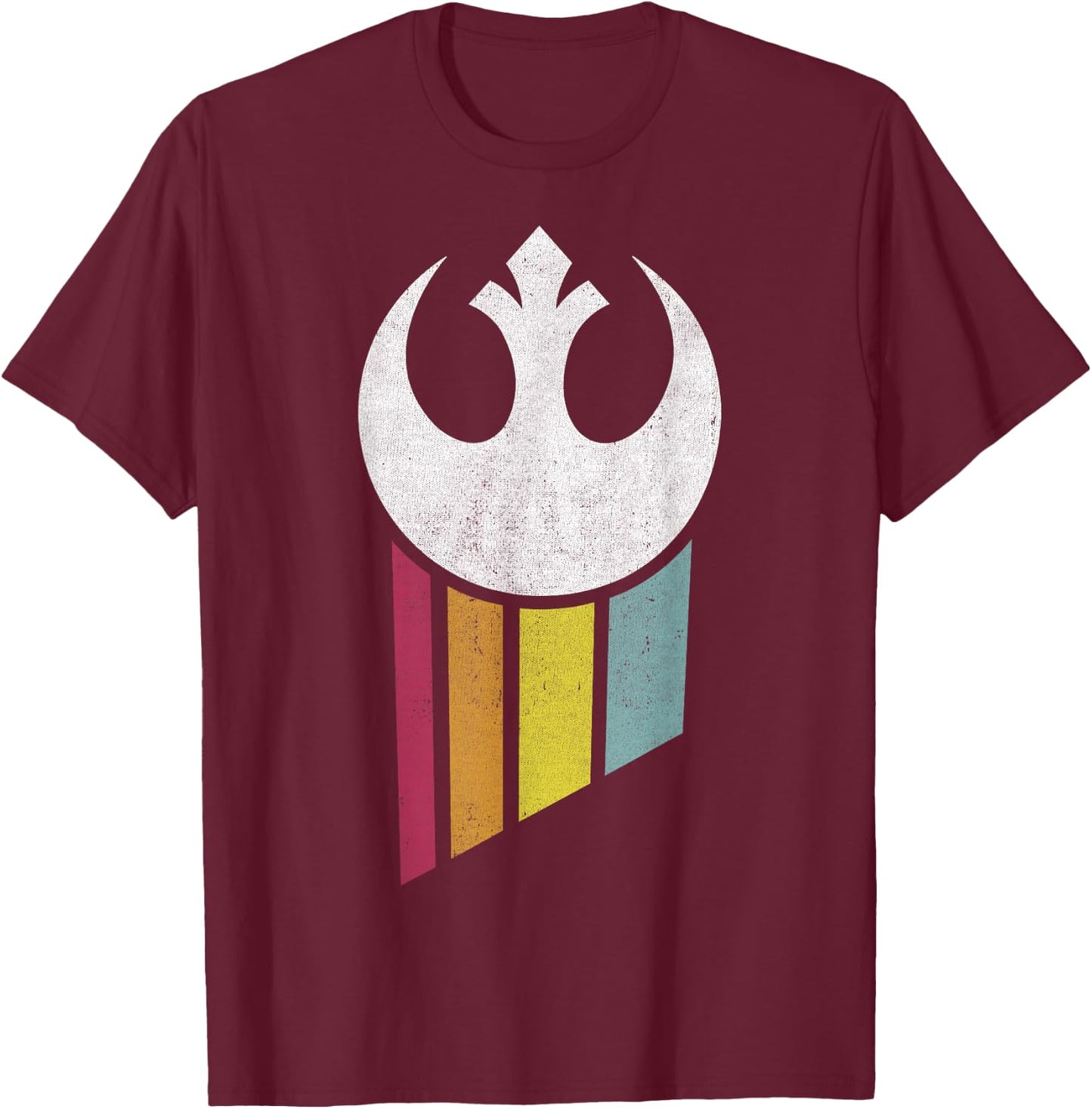 Star Wars Rebel Rainbow Logo Graphic T-Shirt - T-Shirt | Maroon