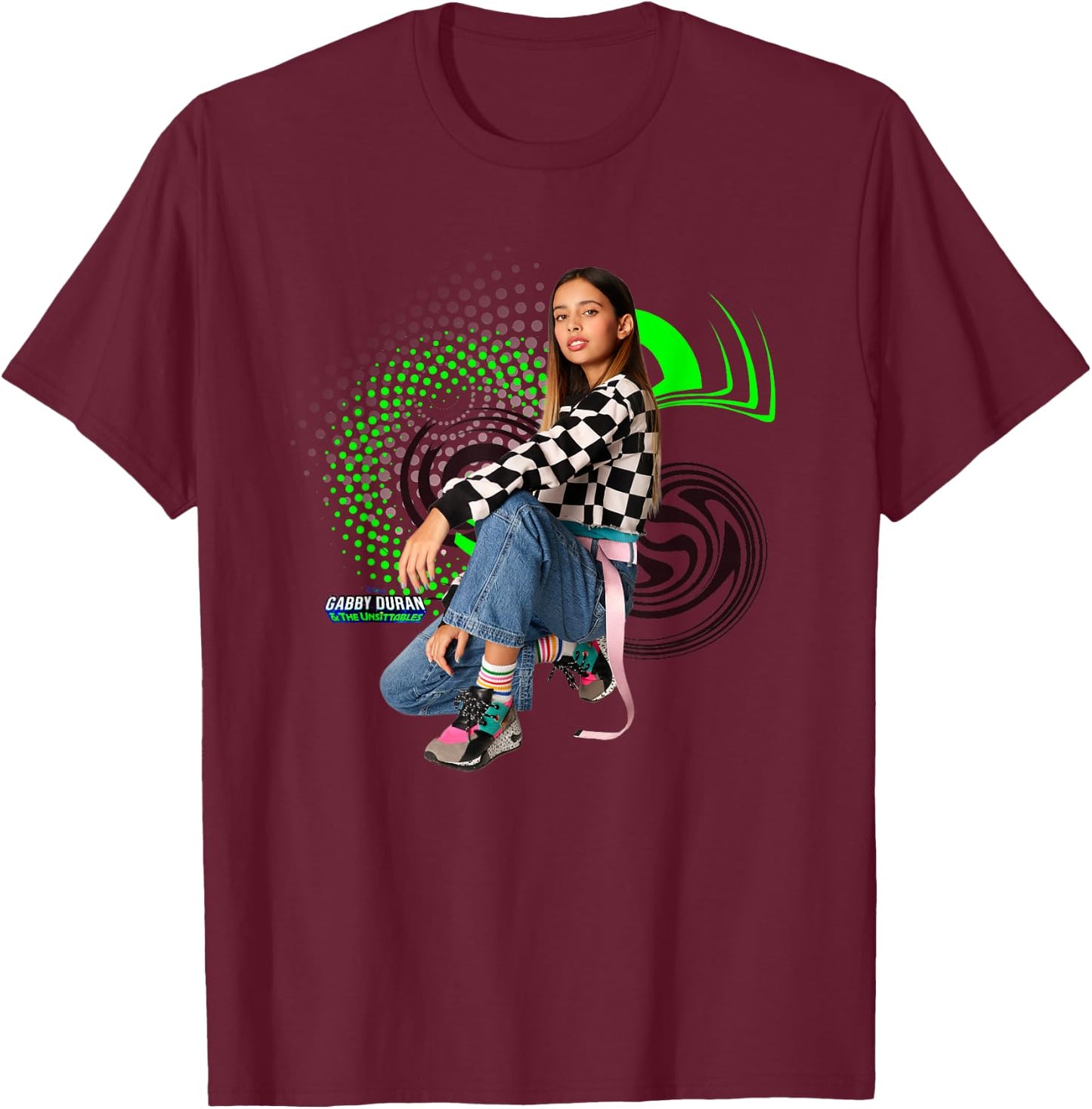 Disney Channel Gabby Duran & The Unsittables Swirls T-Shirt - T-Shirt | Maroon
