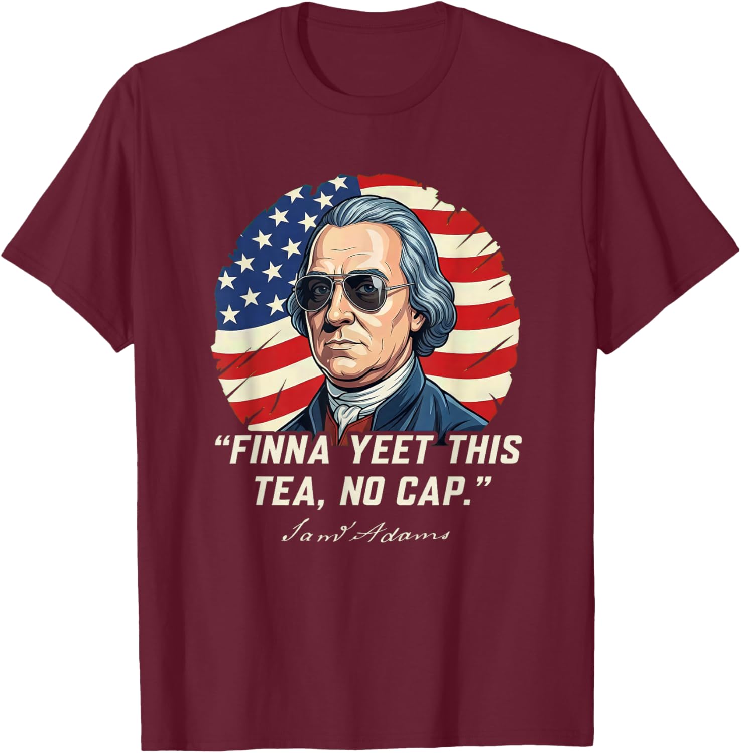 Finna Yeet This Tea No Cap Funny American T-Shirt - T-Shirt | Maroon