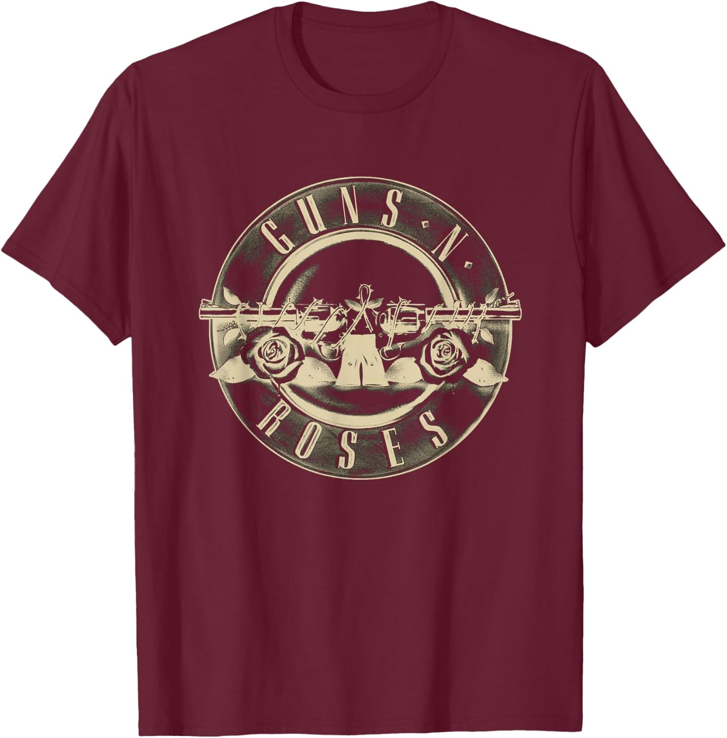 Guns N' Roses Official Reverse Logo T-Shirt - T-Shirt | Maroon