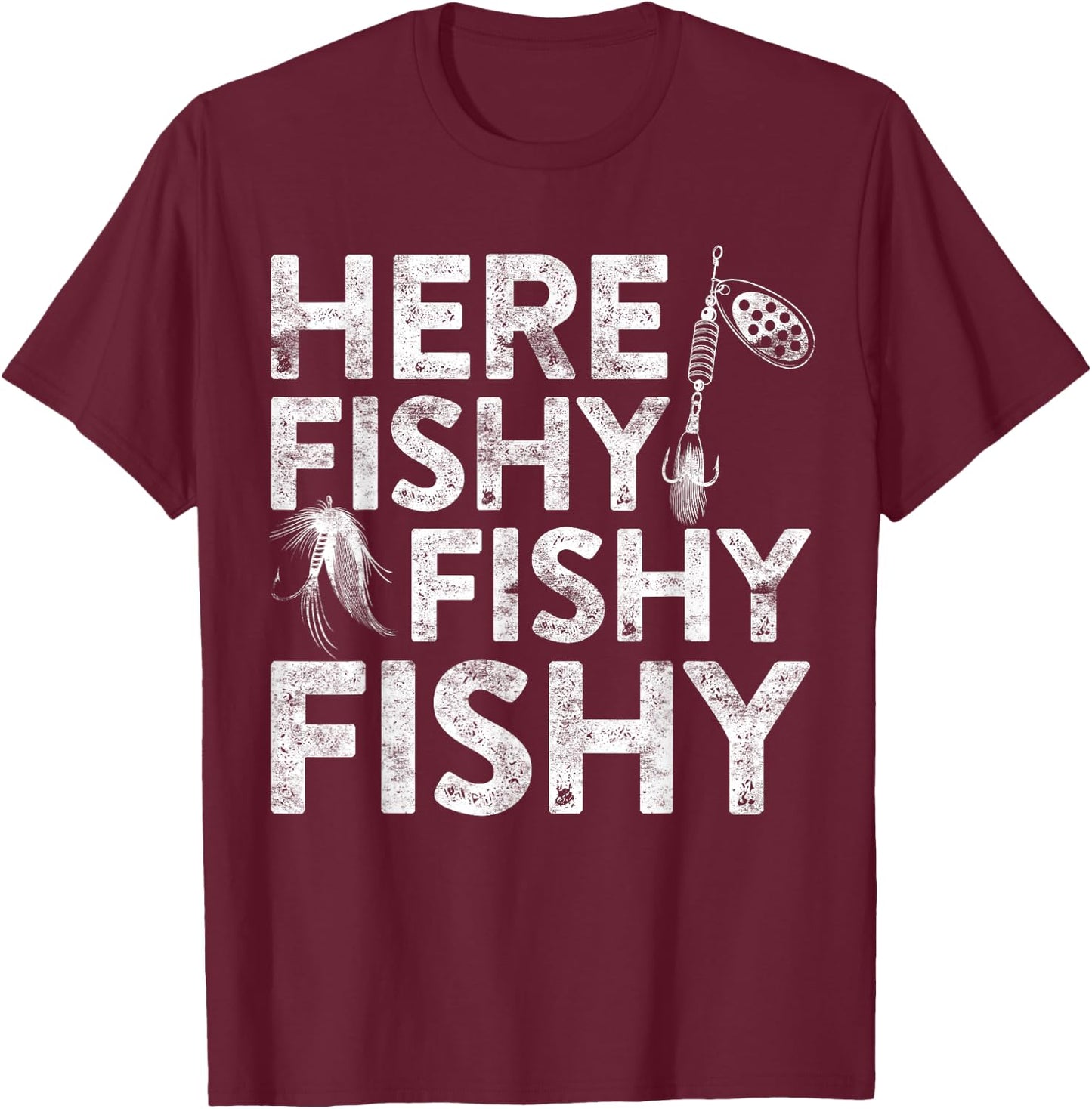 Okana-chan here ! Funny Fisherman T-Shirt - T-Shirt | Maroon