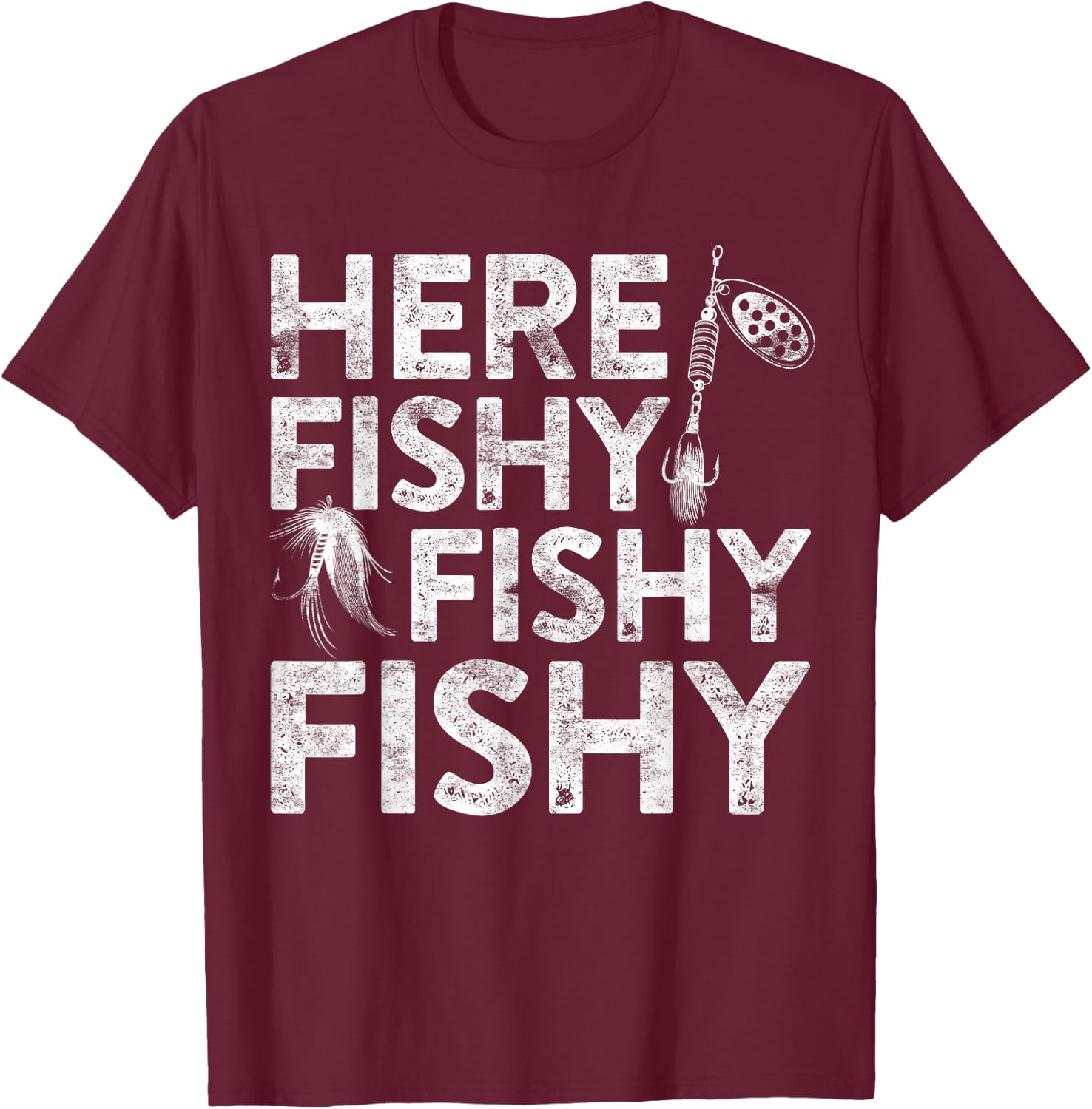 Okana-chan here ! Funny Fisherman T-Shirt - T-Shirt | Maroon