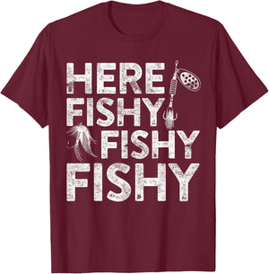Okana-chan here ! Funny Fisherman T-Shirt - T-Shirt | Maroon