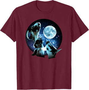 Three Goat Moon T-Shirt - T-Shirt | Maroon