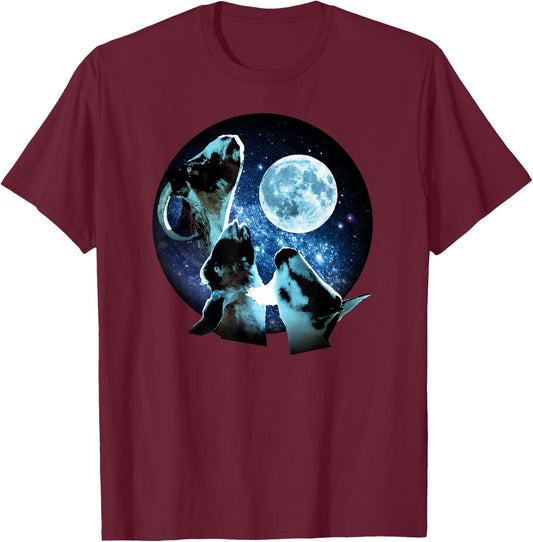 Three Goat Moon T-Shirt - T-Shirt | Maroon