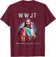 "What Would Jesus Throw" Funny Disc Golf T Shirt Men & Women T-Shirt - T-Shirt | Maroon