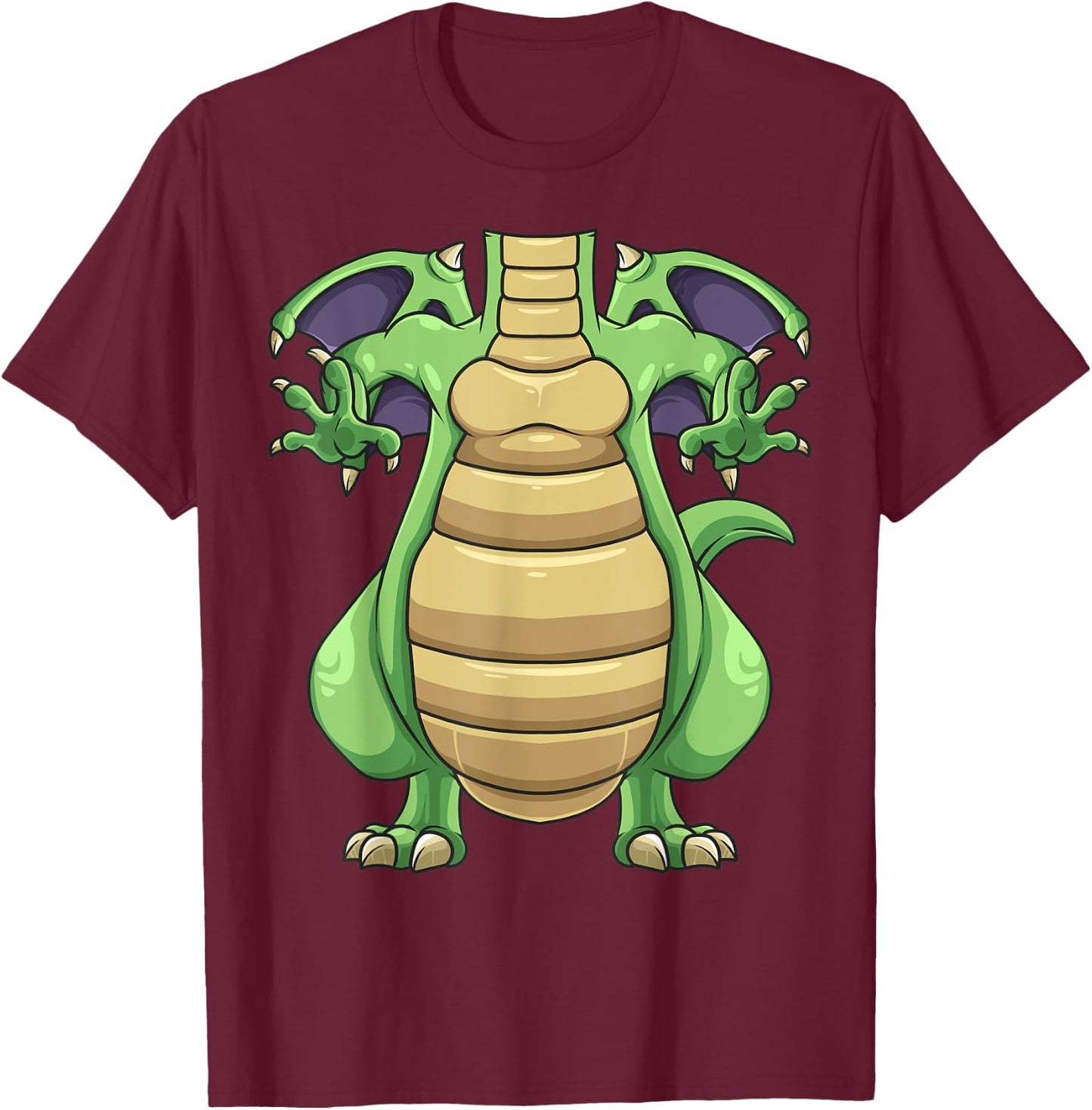Cool Headless Dragon Halloween Costume | Funny Lazy DIY Gift T-Shirt - T-Shirt | Maroon